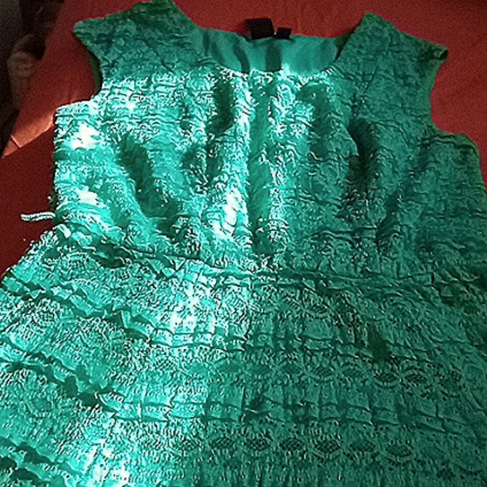 Stretch Aqua dress by Trixxi. Can be worn casually or to work. Comfy. Sexy